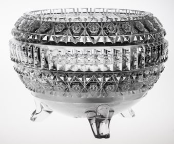 Beautiful Hawkes Constance American Brilliant Period Cut Glass Ferner