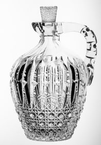 Beautiful Libbey Prism American Brilliant Period Cut Glass Whisky Decanter