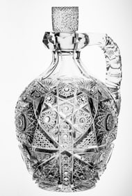 The Best William C. Anderson Windy City  American Brilliant Cut Glass Whisky Jug