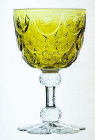 Unbelievable Steves & Williams Amber Brilliant Cut Glass Rock Crystal Engraved Wine