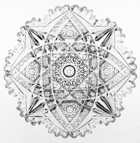 Awesome J. Hoare Eleanor American Brilliant Period Cut Glass Butter Pat