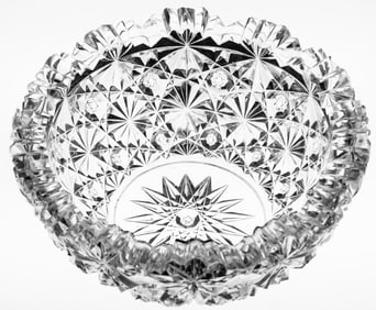 Extra Heavy Straus Persian American Brilliant Period Cut Glass Bowl