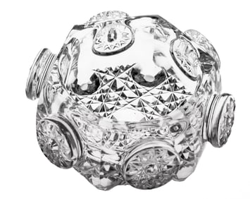 Incredible Brilliant Period Cut Glass Open Salt Cellar Crystal