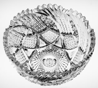 Nice Swirling American American Brilliant Period Cut Glass Bowl