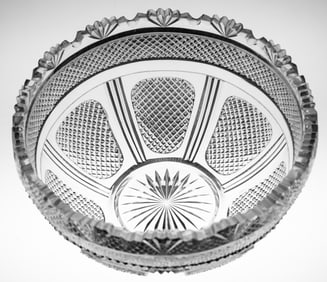 Early Meriden Old Irish American Brilliant Period Cut Glass Bowl