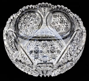 Highest Quality J. Hoare? Multi-Motif American Brilliant Period Cut Glass Bowl