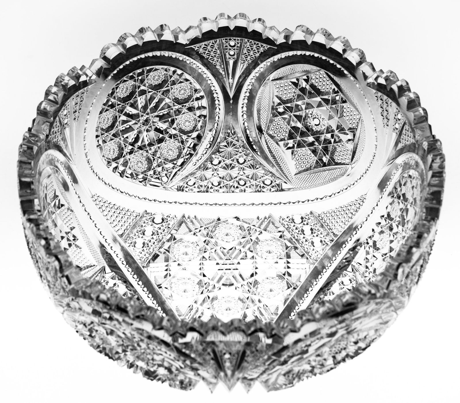 Highest Quality J. Hoare? Multi-Motif American Brilliant Period Cut Glass Bowl - 2