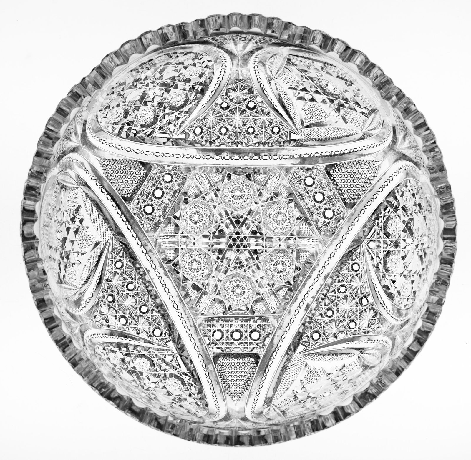 Highest Quality J. Hoare? Multi-Motif American Brilliant Period Cut Glass Bowl - 5