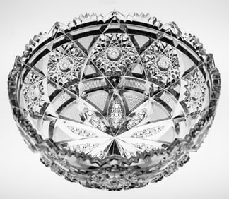 Beautiful Tuthill Rex Variation American Brilliant Period Cut Glass Bowl
