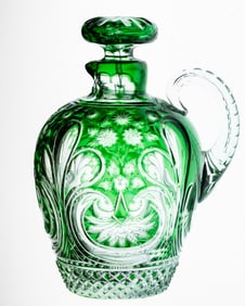 Spectacular Miniature Stevens & Williams Great to Clear Cut Glass Decanter Whisky Bottle