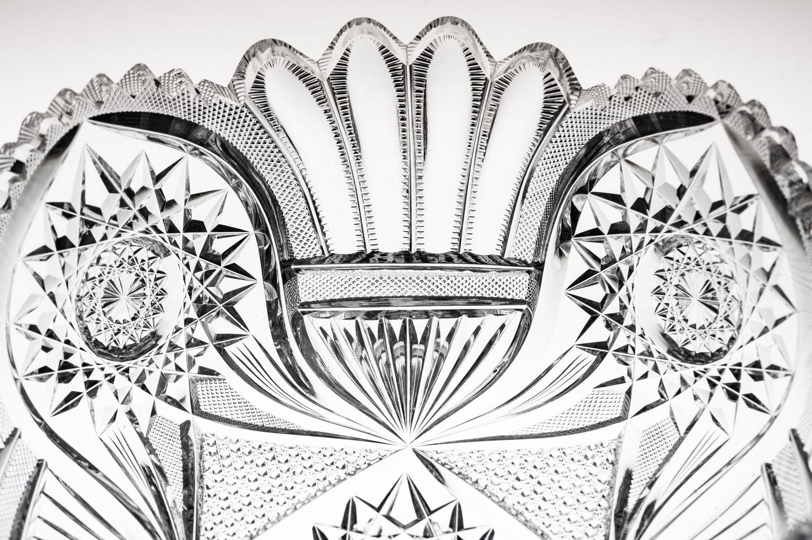 Rare Libbey Lorraine American Brilliant Period Cut Glass Deep Bowl - 5