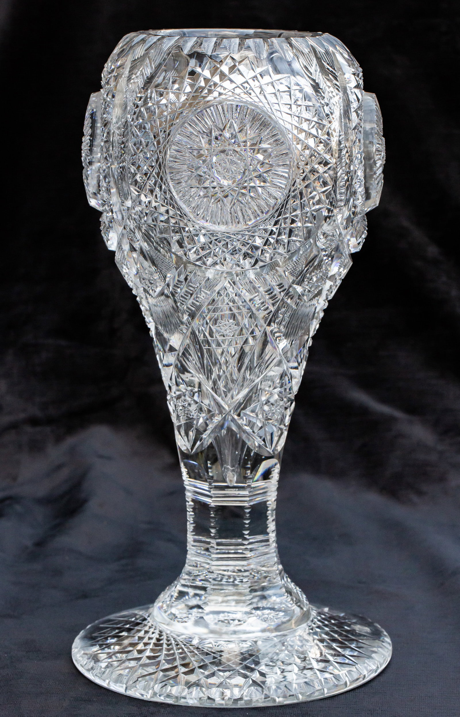 Massive Pairpoint American Brilliant Period Cut Glass Extra Heavy Vase (1 of 7)