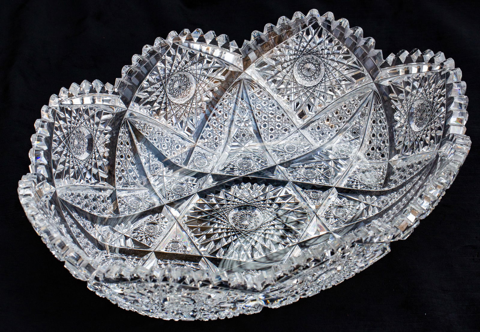 Colossal Hawkes Kensington American Brilliant Cut Glass Watermelon Centerpiece Bowl (1 of 8)