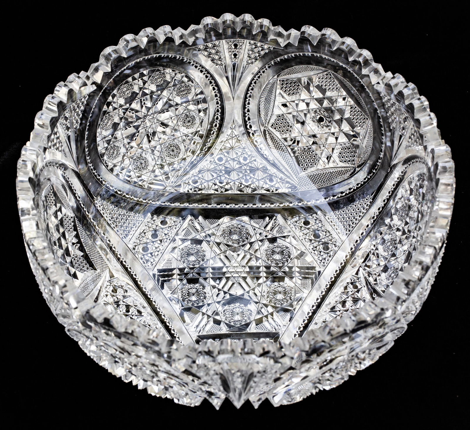 Highest Quality J. Hoare? Multi-Motif American Brilliant Period Cut Glass Bowl (1 of 10)