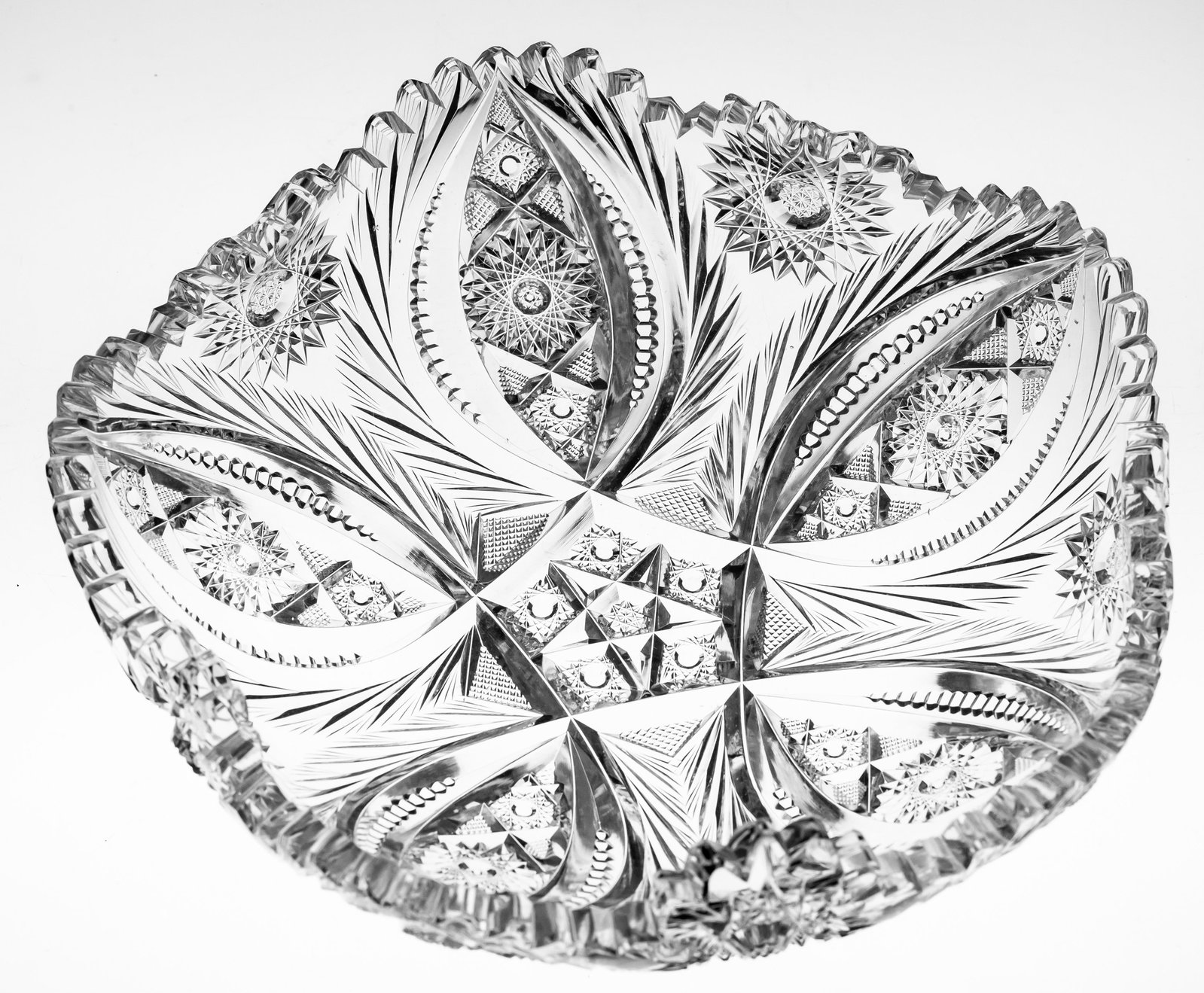 Beautiful William C. Anderson Anne 5-sided American Brilliant Period Cut Glass Bowl (1 of 6)