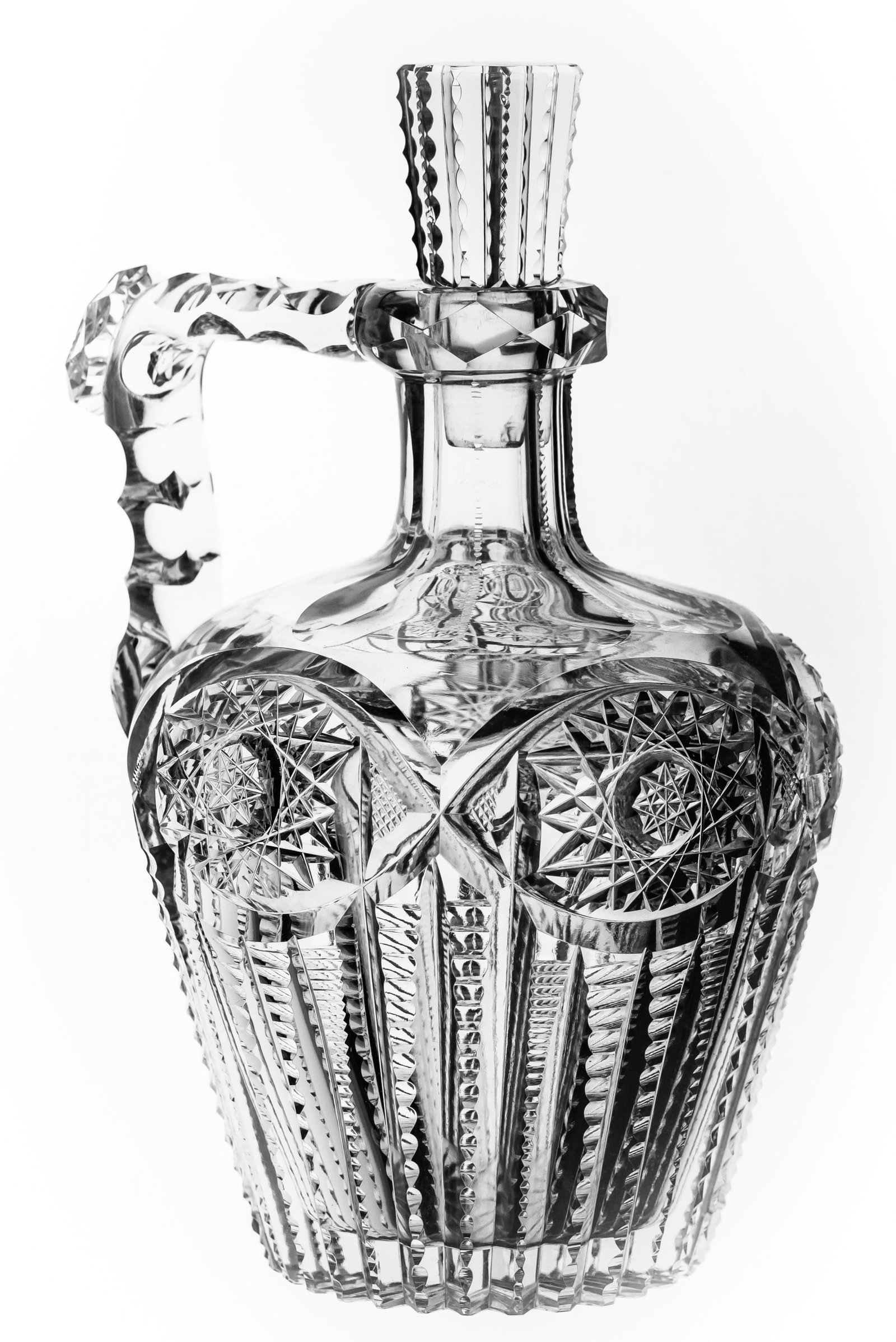 Fantastic Pairpoint Mt. Washington Clifton American Brilliant Period Cut Glass Whiskey Jug (1 of 5)