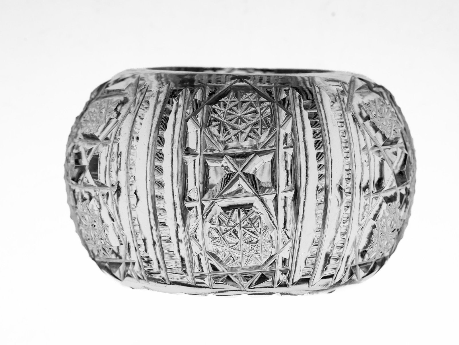Hard To Find Straus? American Brilliant Cut Glass Master Salt Cellar (1 of 3)