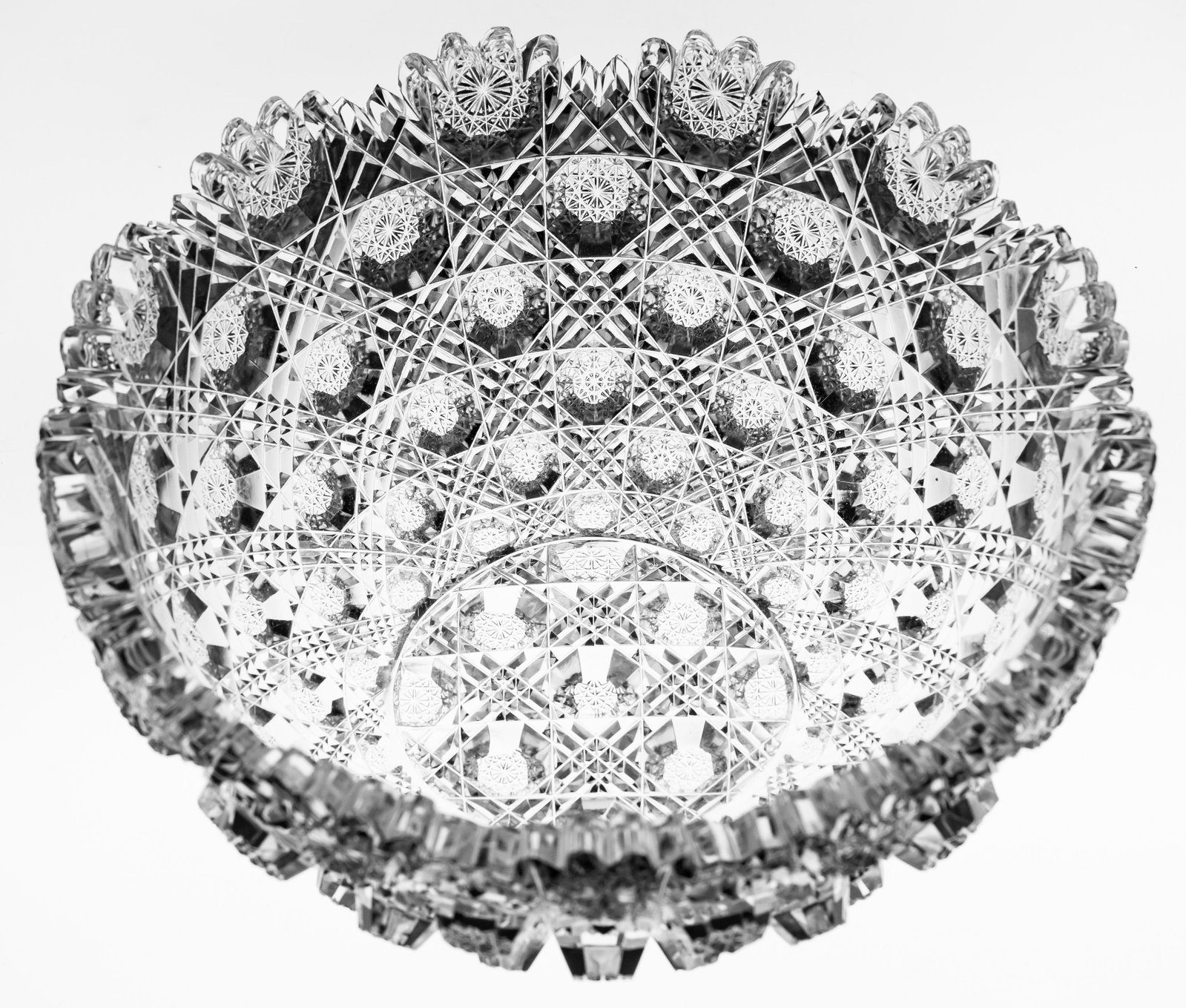Incredibly Deep J. Hoare Kohinoor American Brilliant Period Cut Glass Bowl - (1 of 6)