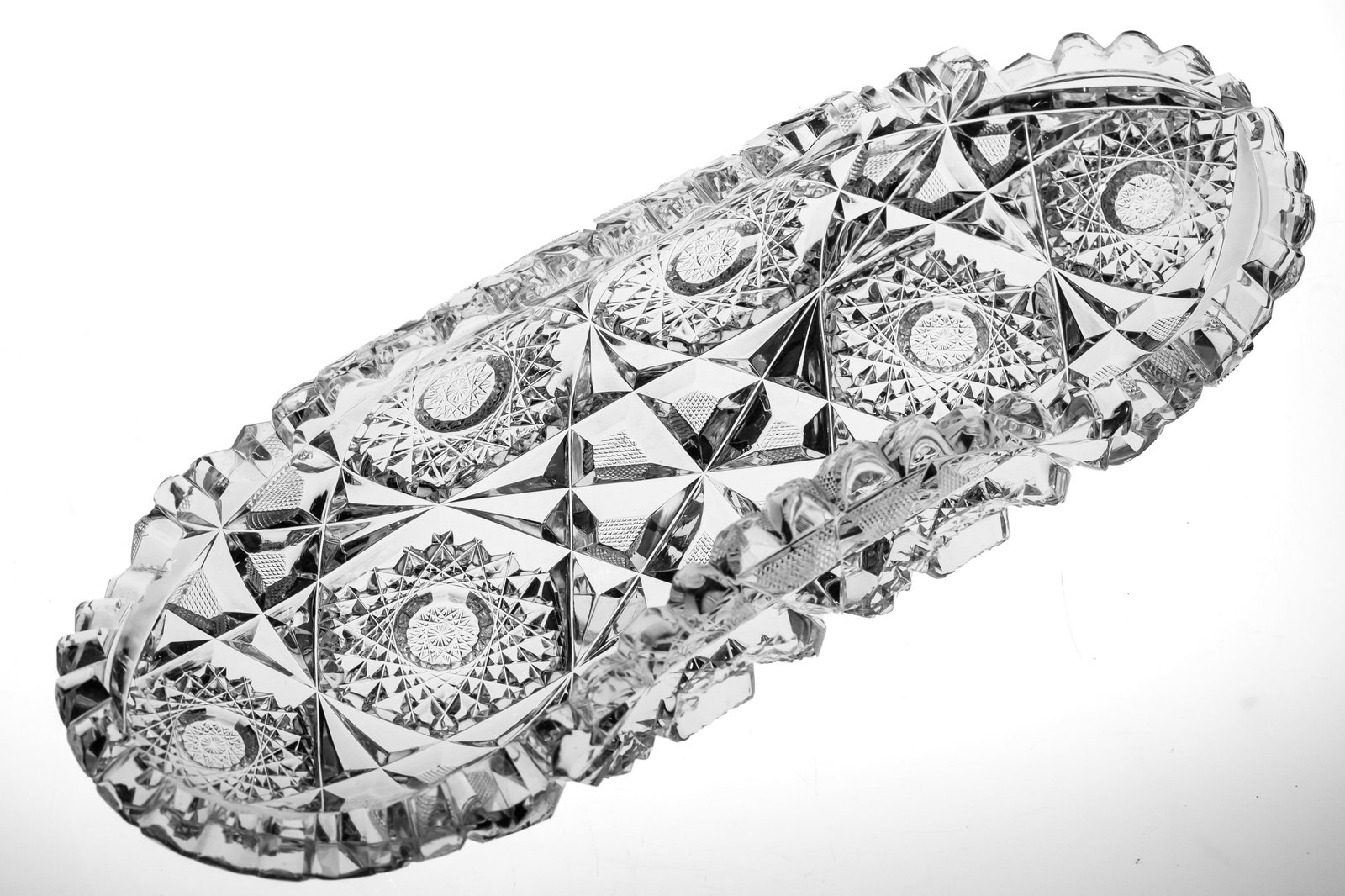 Beautiful Libbey Stratford American Brilliant Cut Glass Celery Dish (1 of 4)