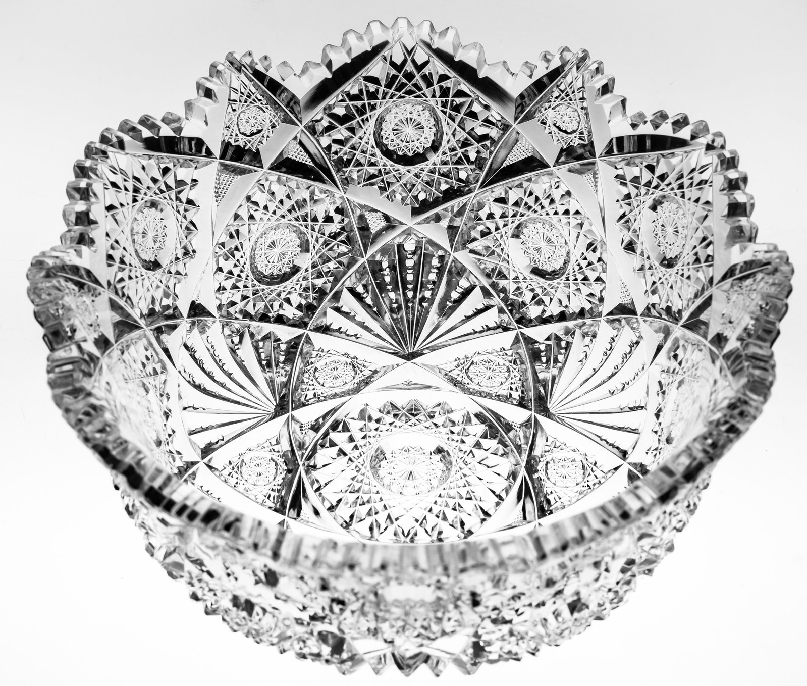 Meticulous Hawkes Lorraine American Brilliant Cut Glass Flared Bowl (1 of 4)
