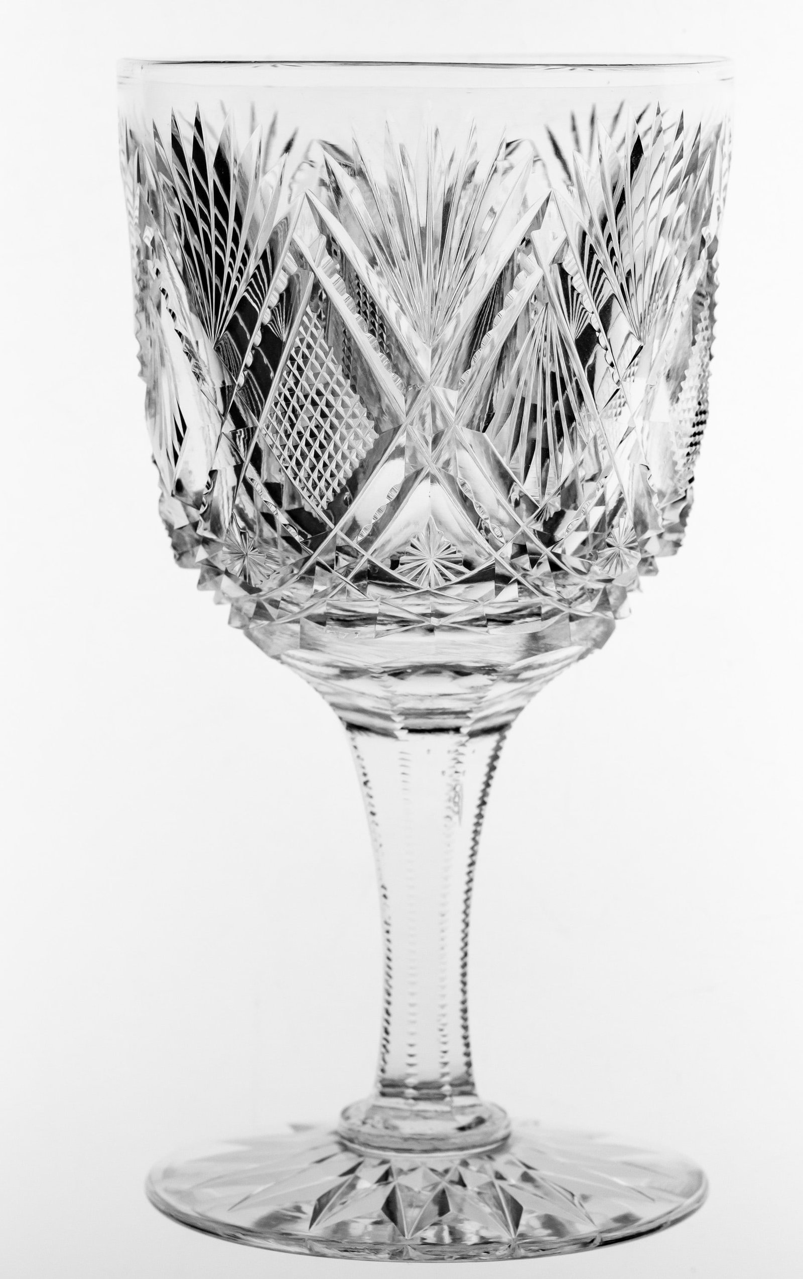 Dorflinger Parisian American Brilliant Period Cut Glass Goblet (1 of 3)