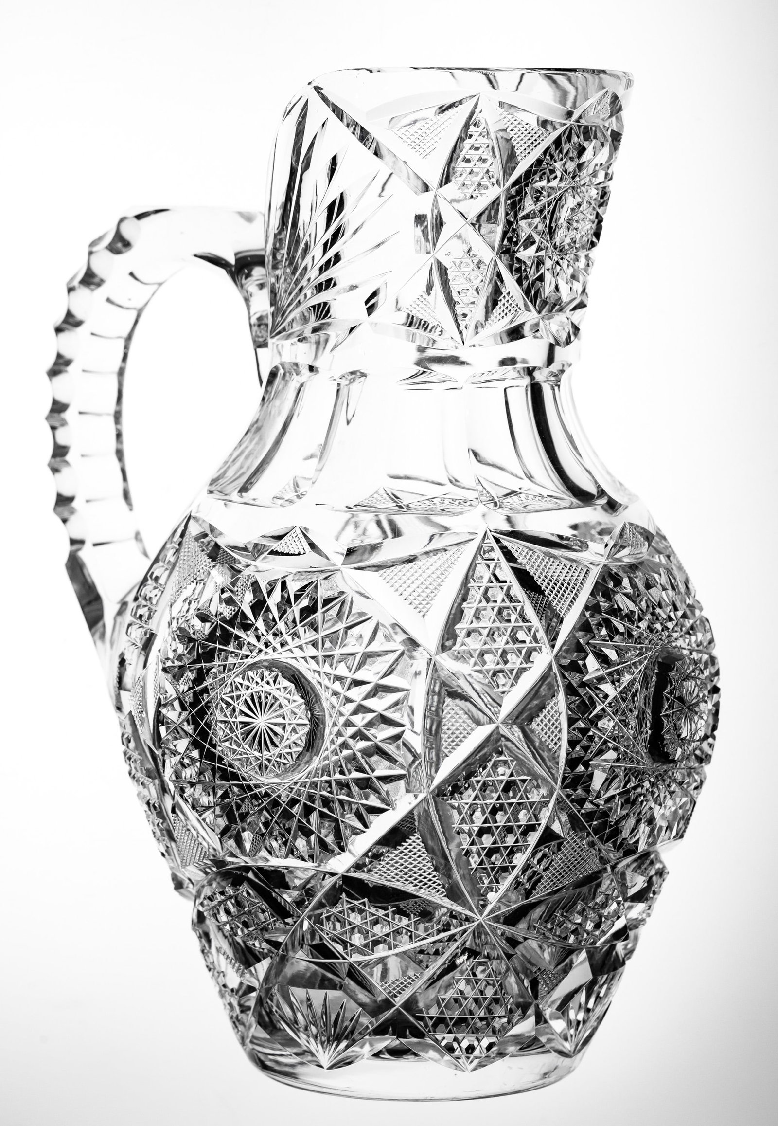Straus? American Brilliant Cut Glass High Lipped Pitcher (1 of 8)