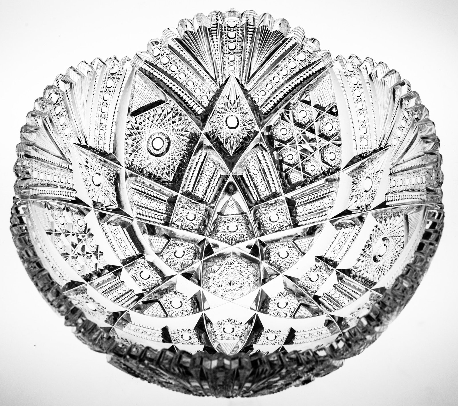 The Best William C. Anderson Fan Border American Brilliant Period Cut Glass Deep Bowl (1 of 8)