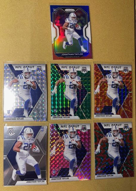 Jonathan Taylor Rookie Lot (7 Cards) (1 of 1)