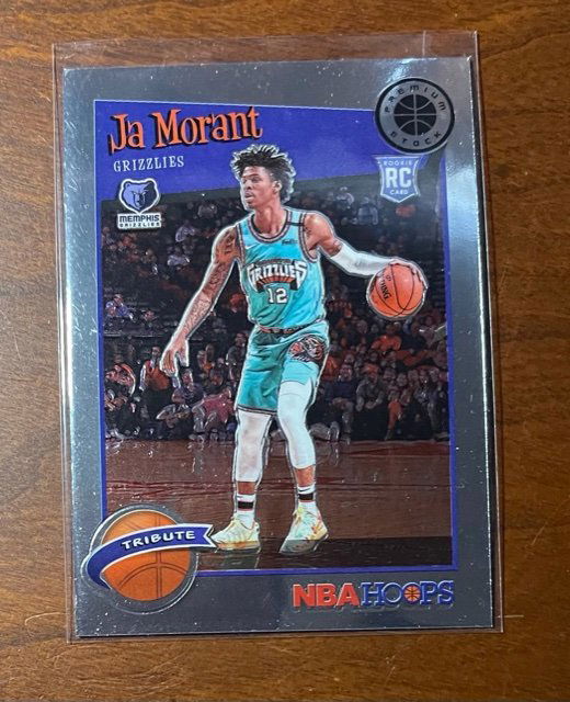 2019/20 NBA Hoops PS Ja Morant Tribute ROOKIE (1 of 1)