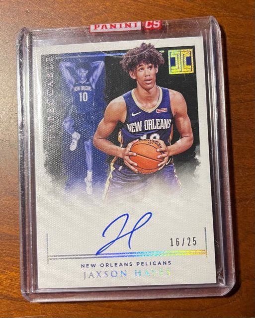 2019/20 Panini Impeccable JAXSON HAYES RC AUTO 16/25 (1 of 1)