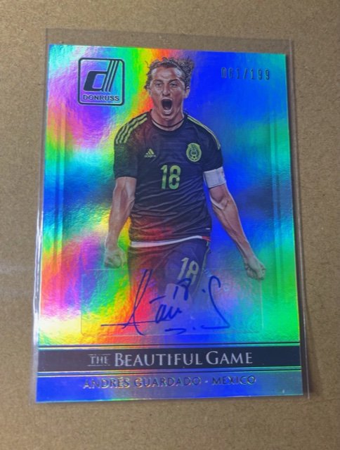 2015 Donruss Soccer Andres Guardado AUTO 61/199: All cards are in NM-MT+ condition.