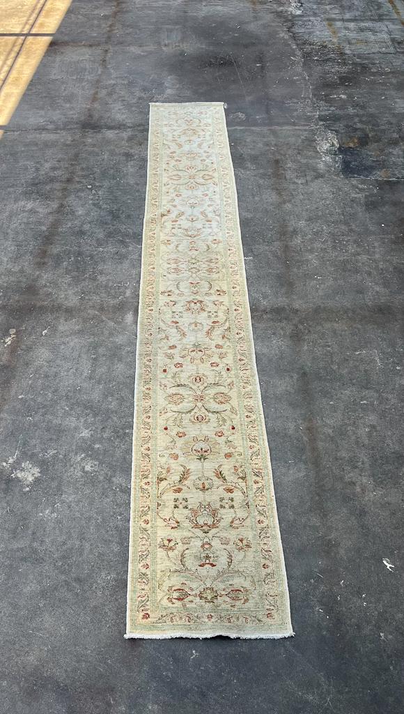 Hand-Made Persian Runner, 2' 7" x 20': Hand-made Persian runner; 31 1/2" x 240" (approx.)