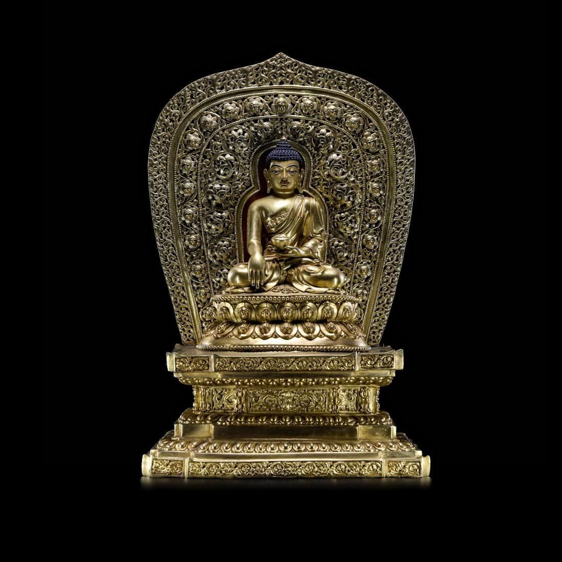 Qing Dynasty Gilt Bronze Sakyamuni Buddha Statue (1 of 7)