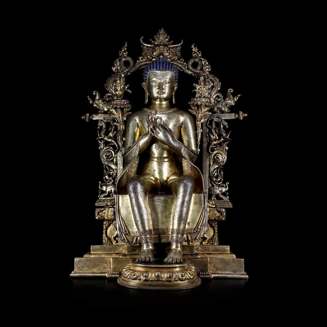 Qing Dynasty Gilt Bronze Maitreya Buddha Statue (1 of 8)