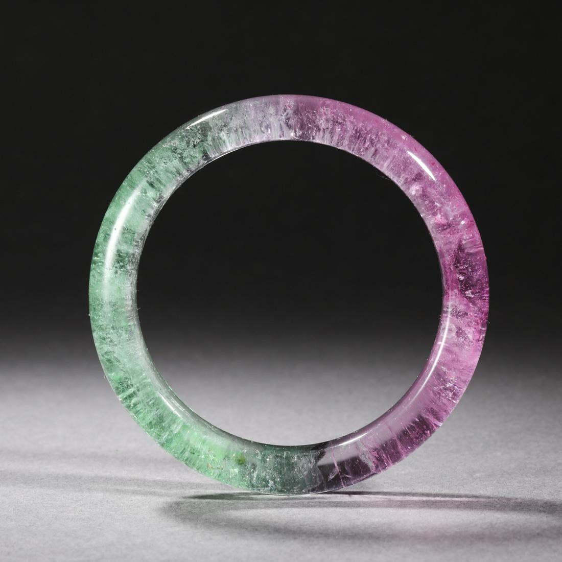 Qing Dynasty Watermelon Tourmaline Bracelet (1 of 7)