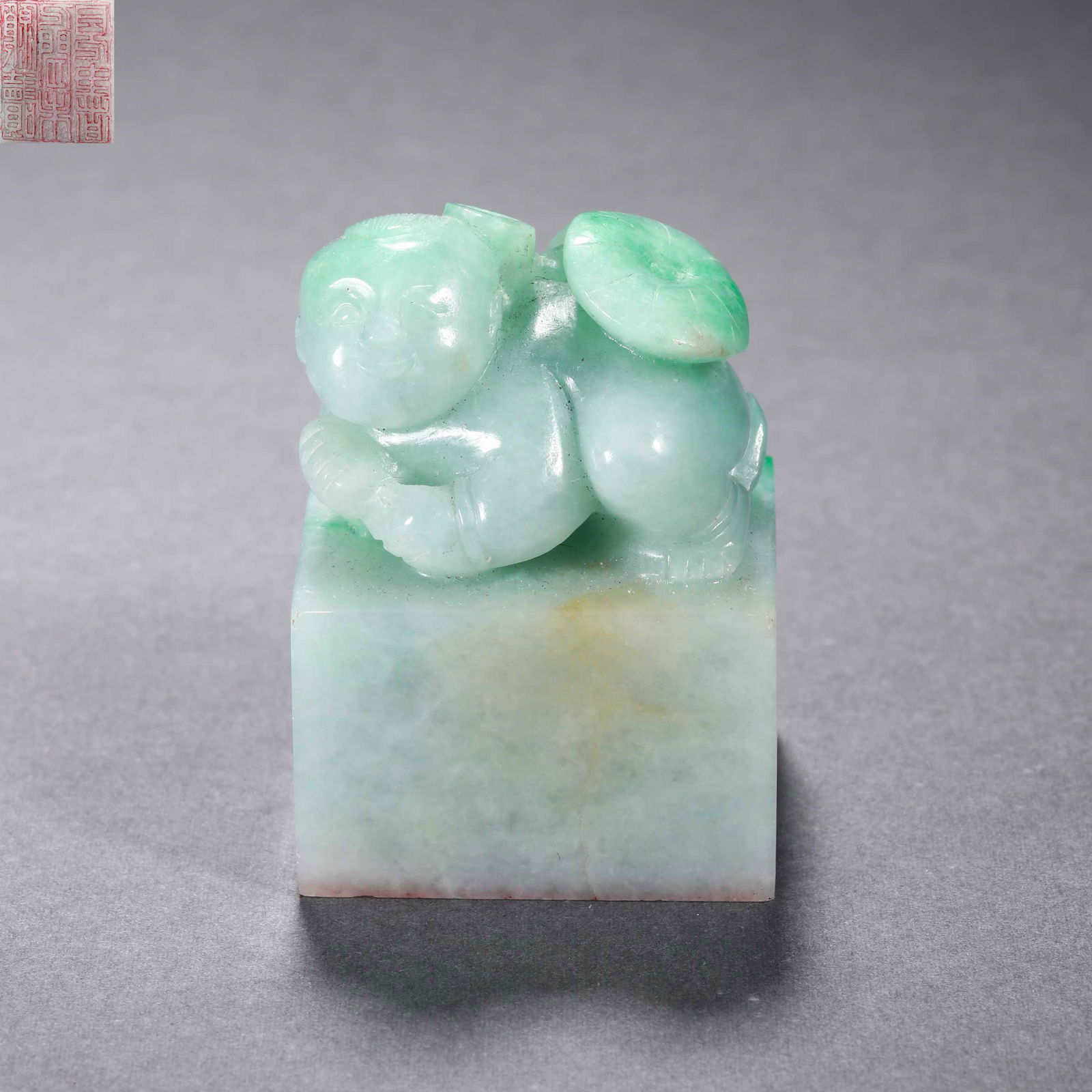 China Qing Dynasty Emerald Seal (1 of 7)
