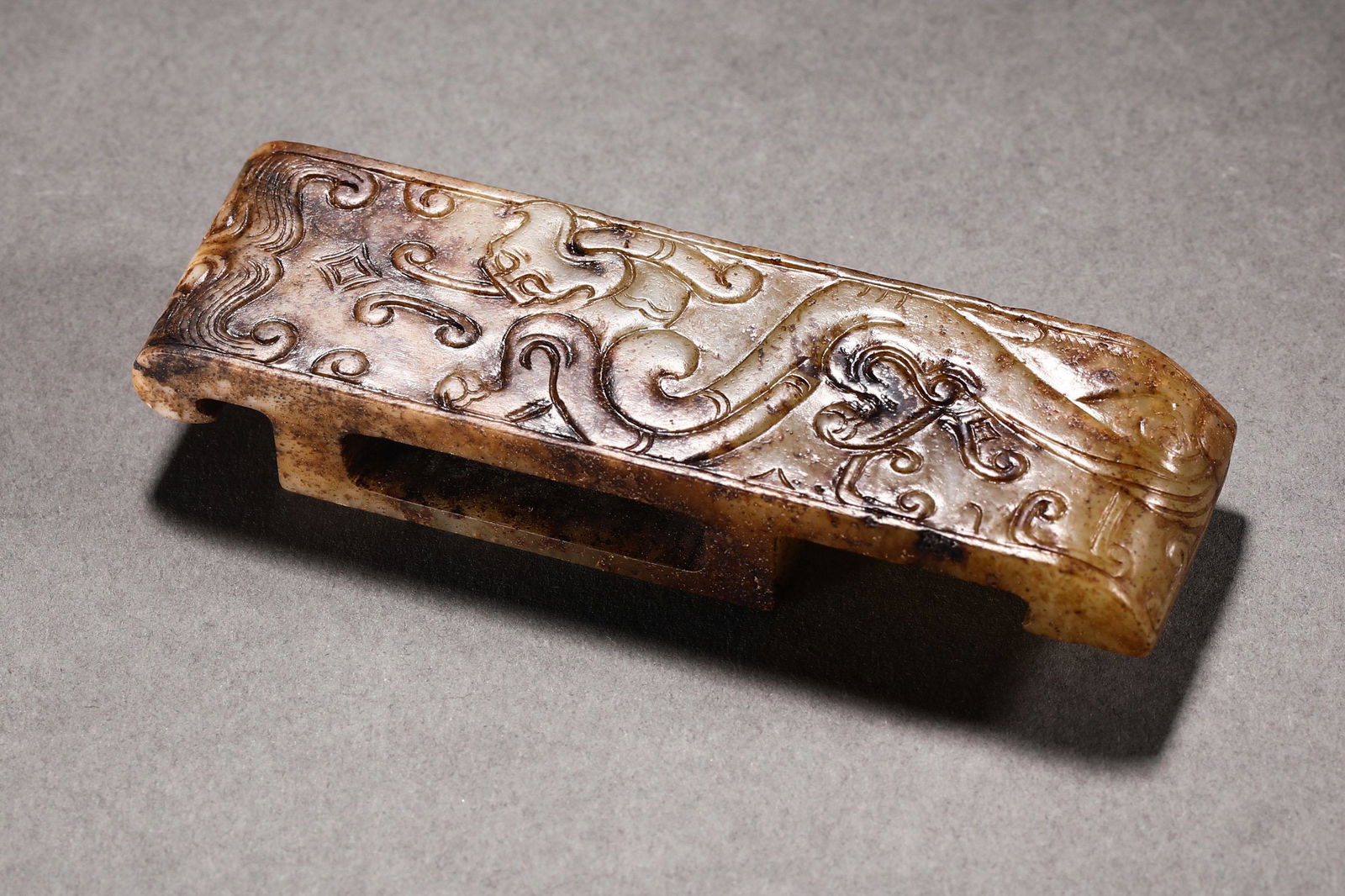 Han Dynasty Hetian Jade Dragon Pattern Sword Ornament (1 of 7)
