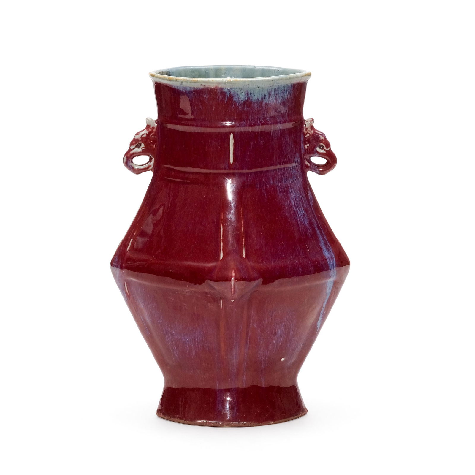 Middle Qing Dynasty Red-glazed diamond-shaped binoculars (1 of 7)