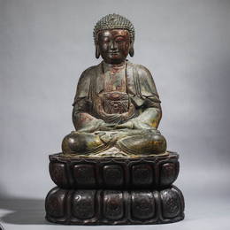 China Ming Dynasty Early Bronze Buddha Statue