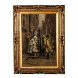 ã€Š Sedan Chair ã€‹  Oil on canvas  ï¼ˆ by Frederik Hendrik Kaemmerer ï¼Œ 1839-1902 ï¼Œ France ï¼‰