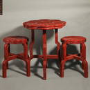 Qing dynasty A group of red tables