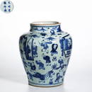 Ming Dynasty blue and white porcelain hundred son pot