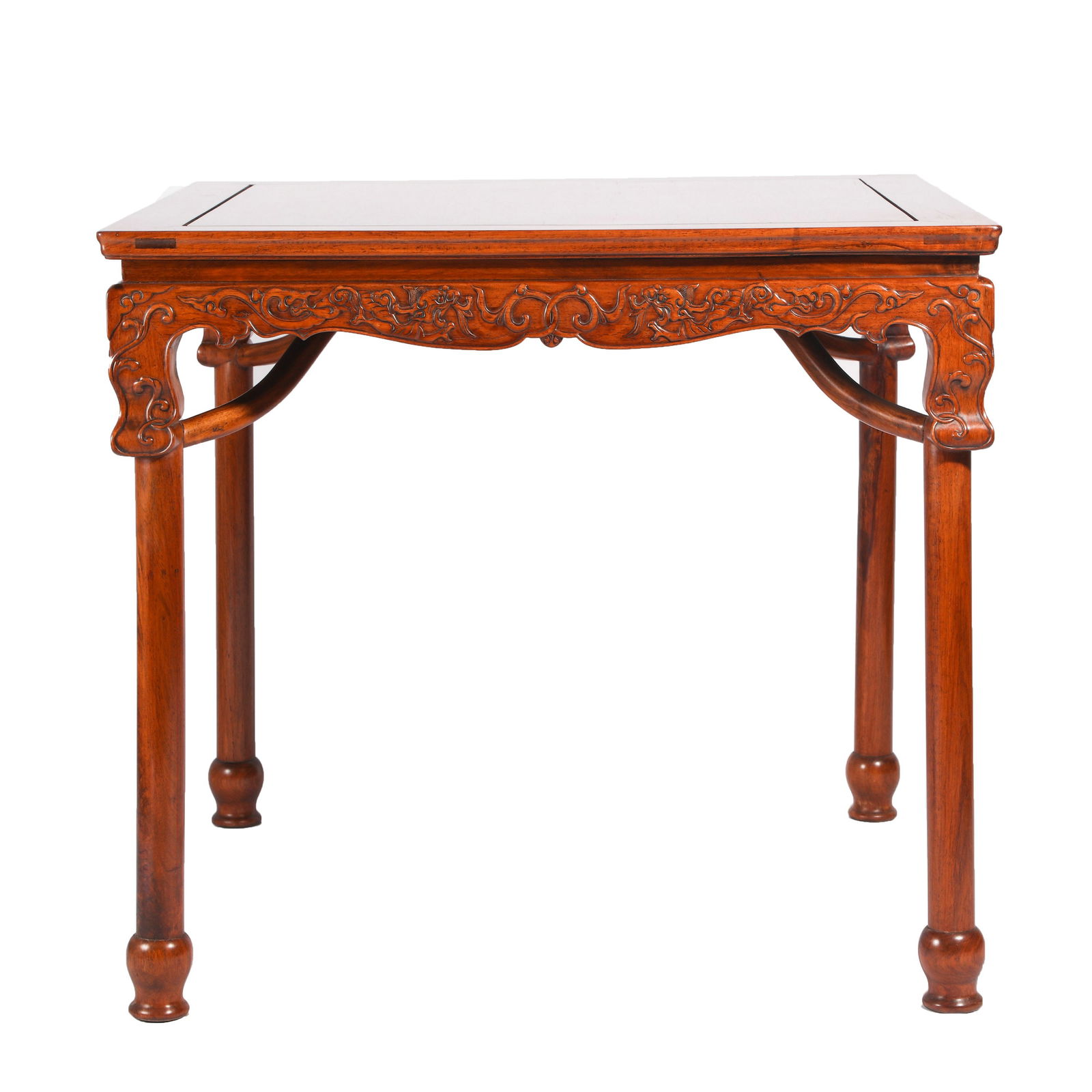 A Huanghuali square table with chi dragon motif (1 of 8)