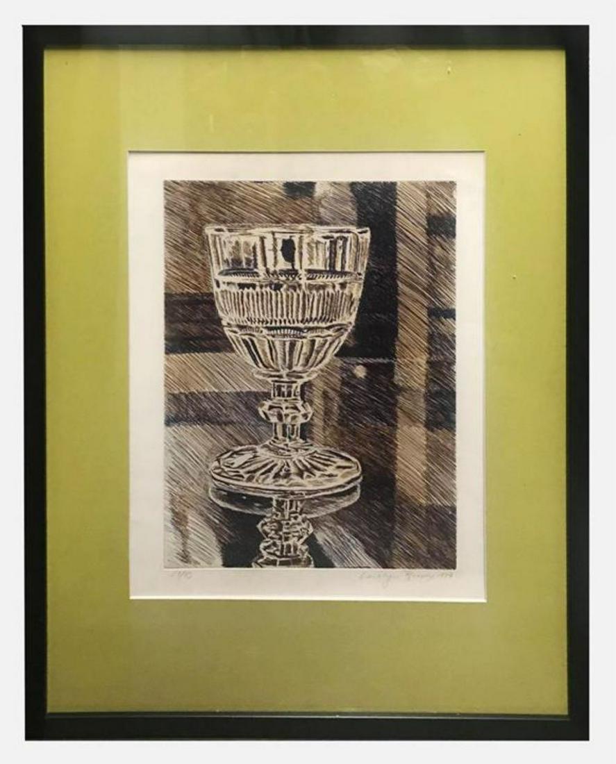 Carolyn Brady, 'Glass,' Ltd. Edition Colored Etching (1 of 3)