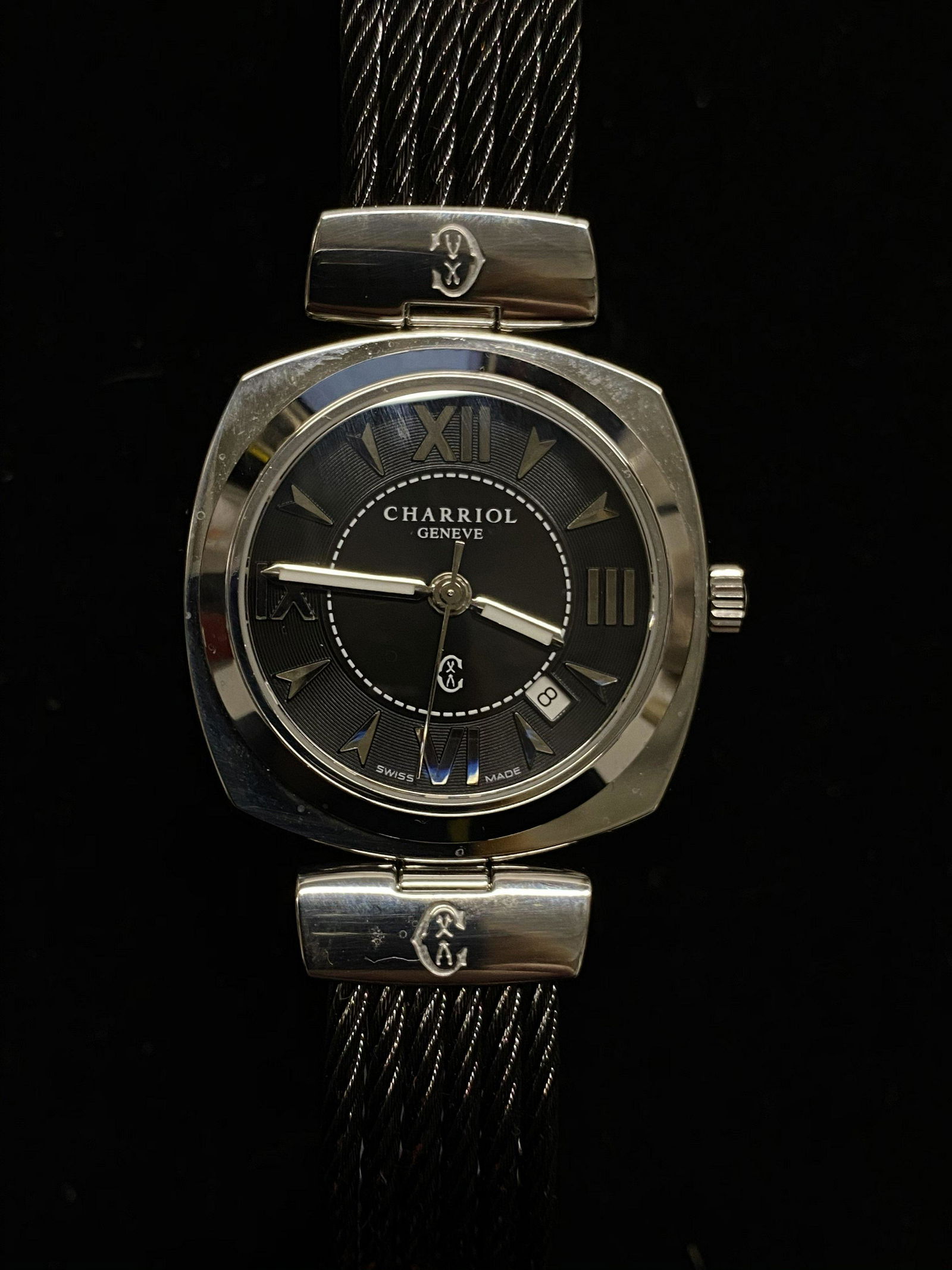 PHILIPPE CHARRIOL Stainless Steel Rare Bracelet and: Not many watches on the market can match the simple but unique look of the incredible Philippe Charriol Rare Watch. This elegant timepiece features a beautiful Stainless Steel case that measures appro