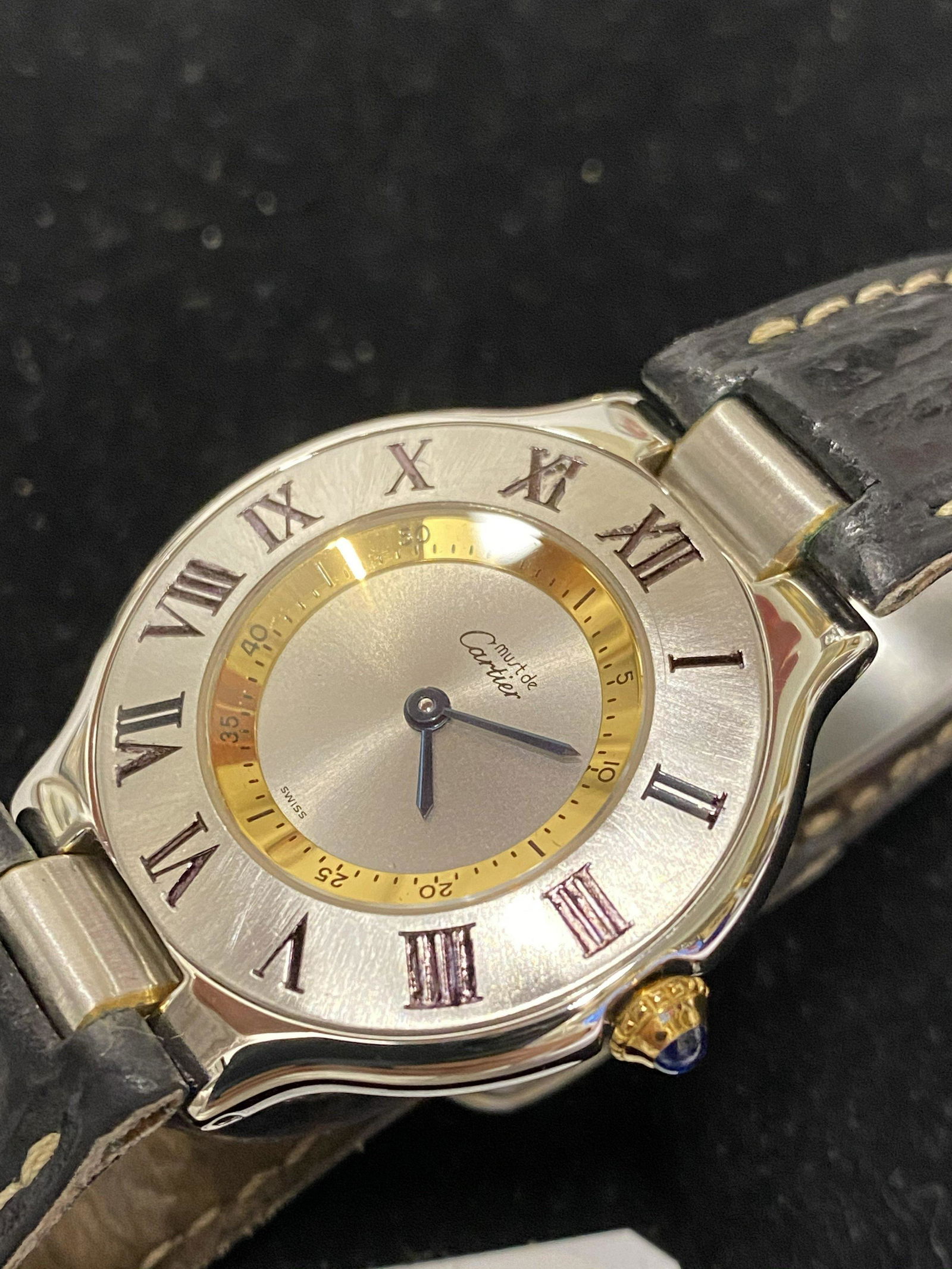CARTIER Must de Cartier SS/ GT Ladies Watch- $7K APR (1 of 5)