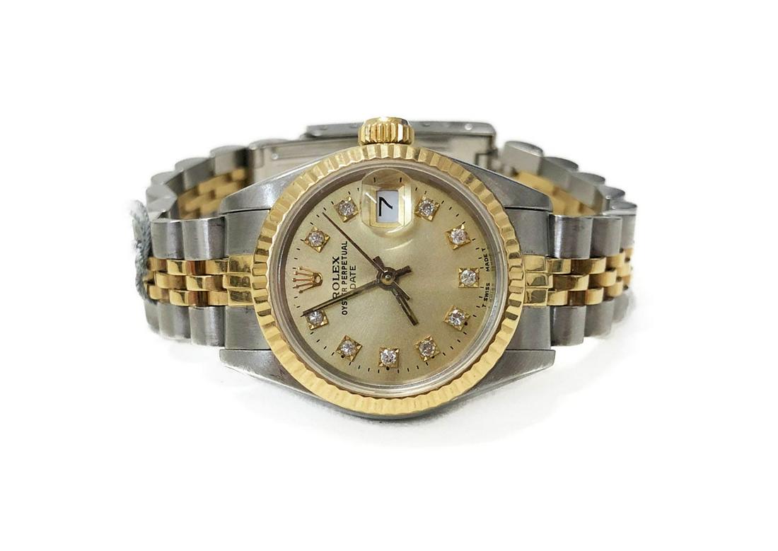 Ladies Rolex Oyster Perpetual DATE, Perfect!, 18k Gold, (1 of 3)