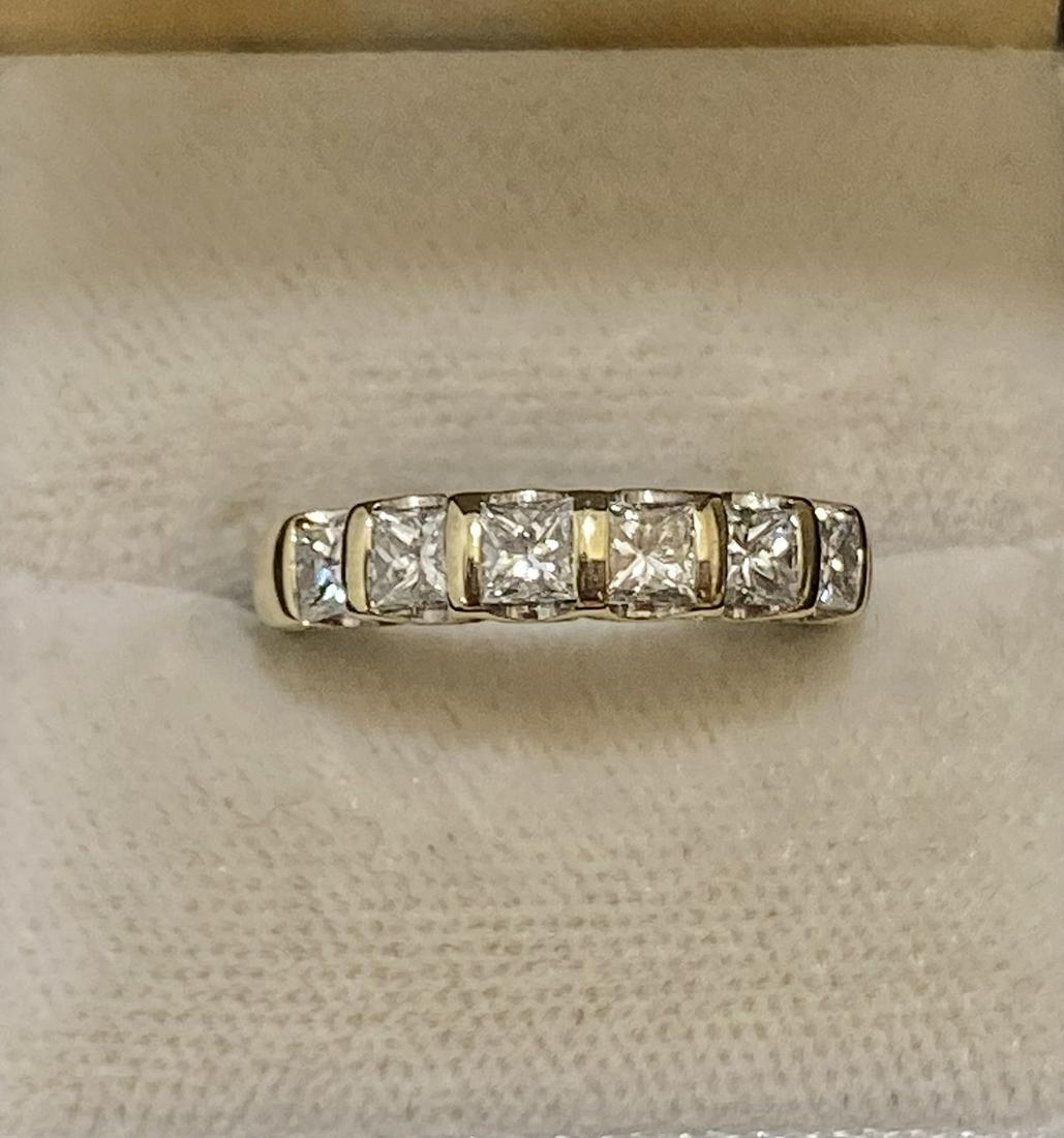 Incredible Designer 18K Yellow Gold 7-Diamonds French Bar Set Ring - $20K Appraisal Value: UNIQUE DESIGN DIAMOND FRENCH BAR SETTING RING IN 18K YELLOW GOLD - $20K APPRAISAL VALUE! The joy of wearing a piece of art on your finger is within reach when you grab this stunning unique design 18K
