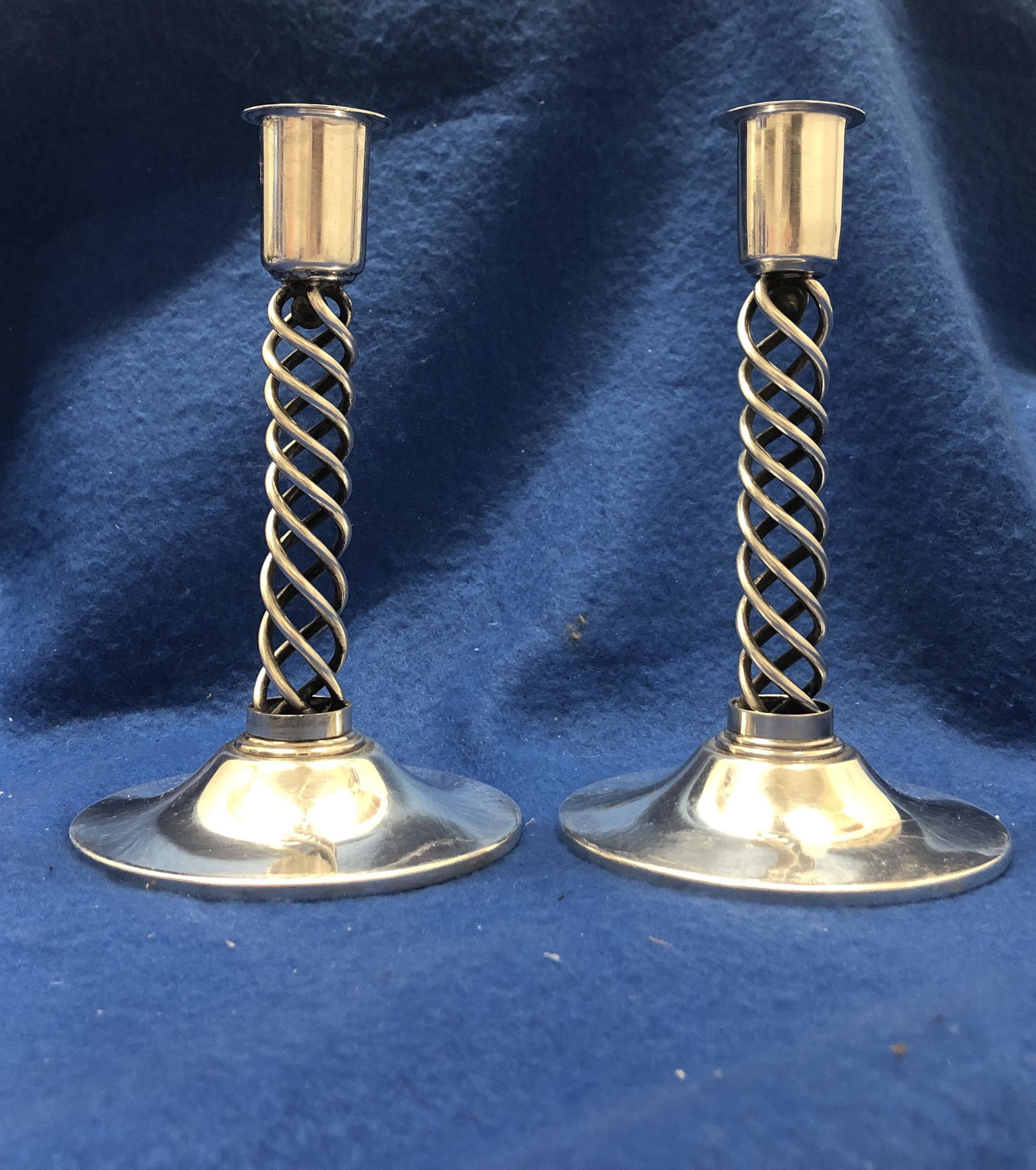 HANS JENSEN, EISENBERG-LOZANO Mid-1900s Modern Sterling Silver Candlesticks - $2K Appraisal Value! (1 of 3)