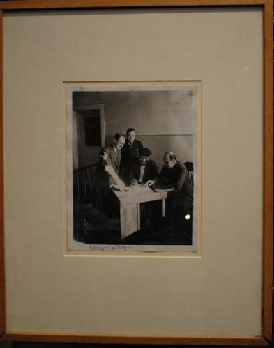 JAMES VAN DER ZEE Autographed Photograph of Heavyweight Boxer Jack Johnson - $30K VALUE: Autographed James Van Der Zee Photograph of Heavyweight Boxer Jack Johnson Item Description This rare piece of history captures world champion boxer Jack Johnson signing docu